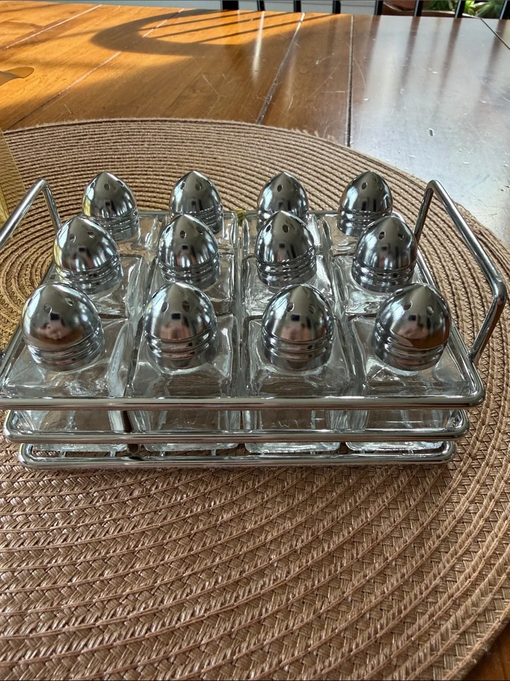 Studio Nova Clear Glass Salt and Pepper Shakers Set of 6 NWT